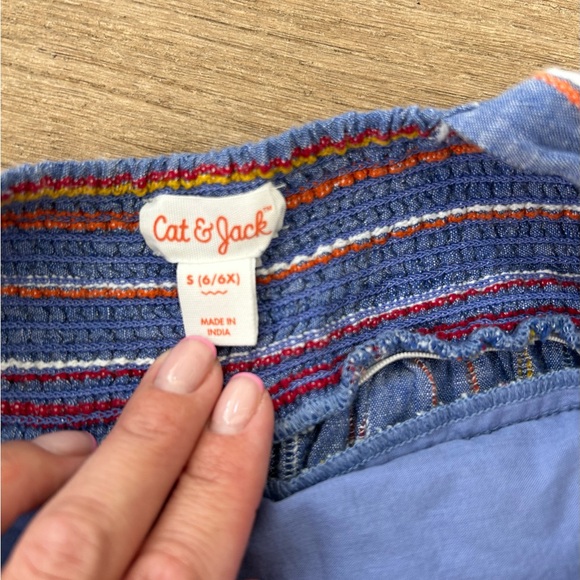 Charming Kids Dress Set - White and Blue - Picture 3 of 5